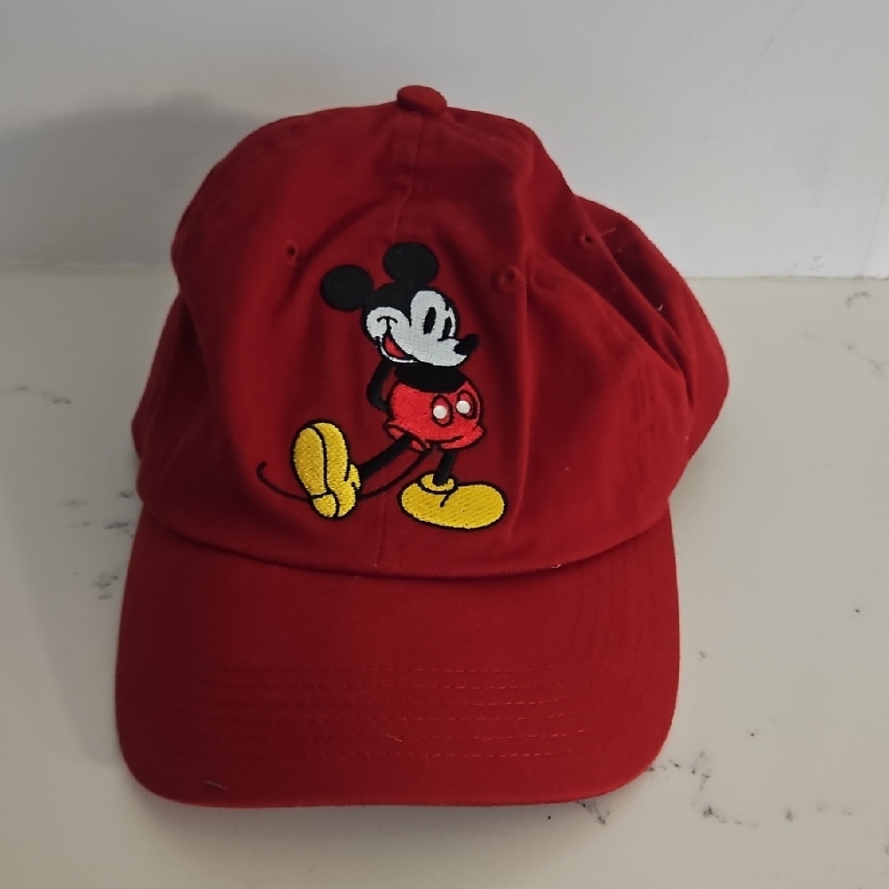 Disney Red Hat with Iconic Character Pattern